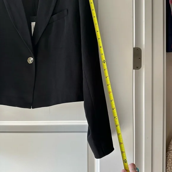 Truth by Republic Black Cropped Blazer with Gold Button - NWT but Minor Flaw - Picture 13 of 13